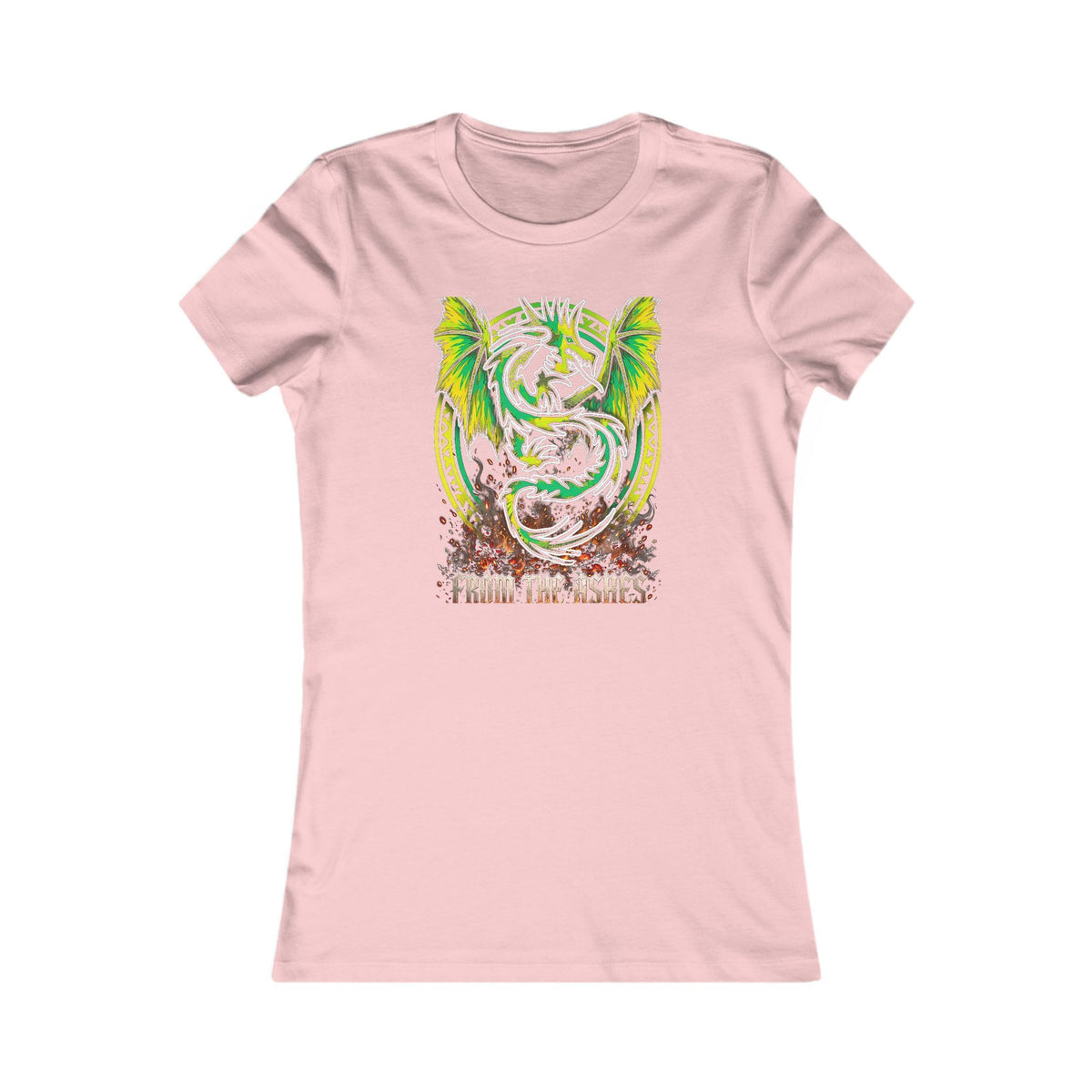 From the Ashes I Rise — Dragon Tee - Women's Pink