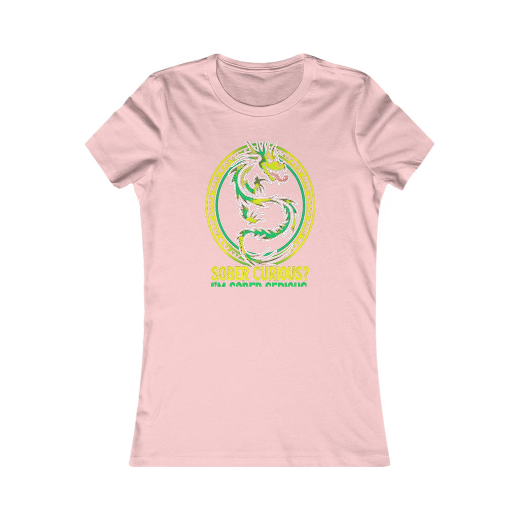 Sober Curious? I’m Sober Serious Tee - Women's Pink