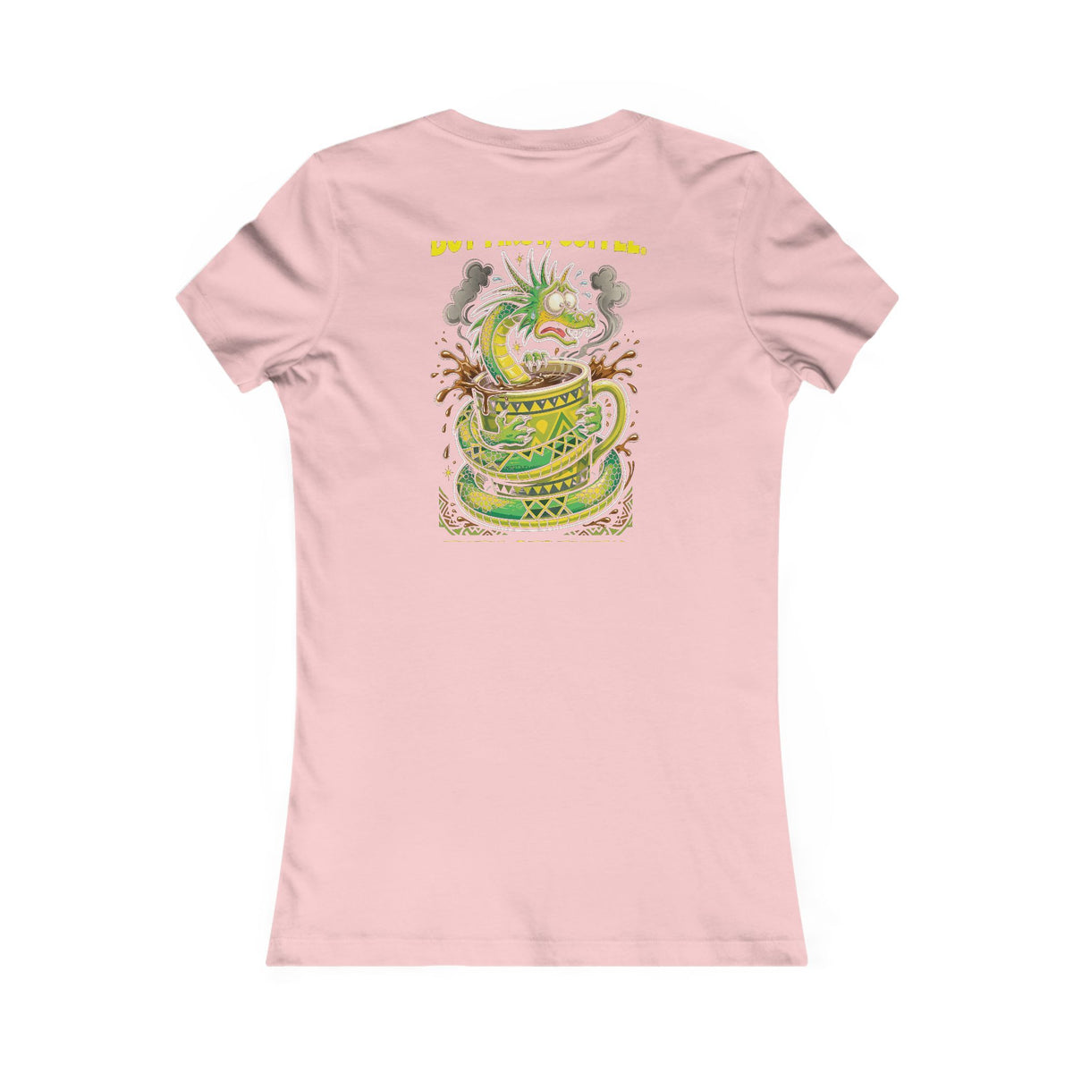 But First, Coffee. Then Serenity. — Dragon Tee - Back Edition - Women's Pink