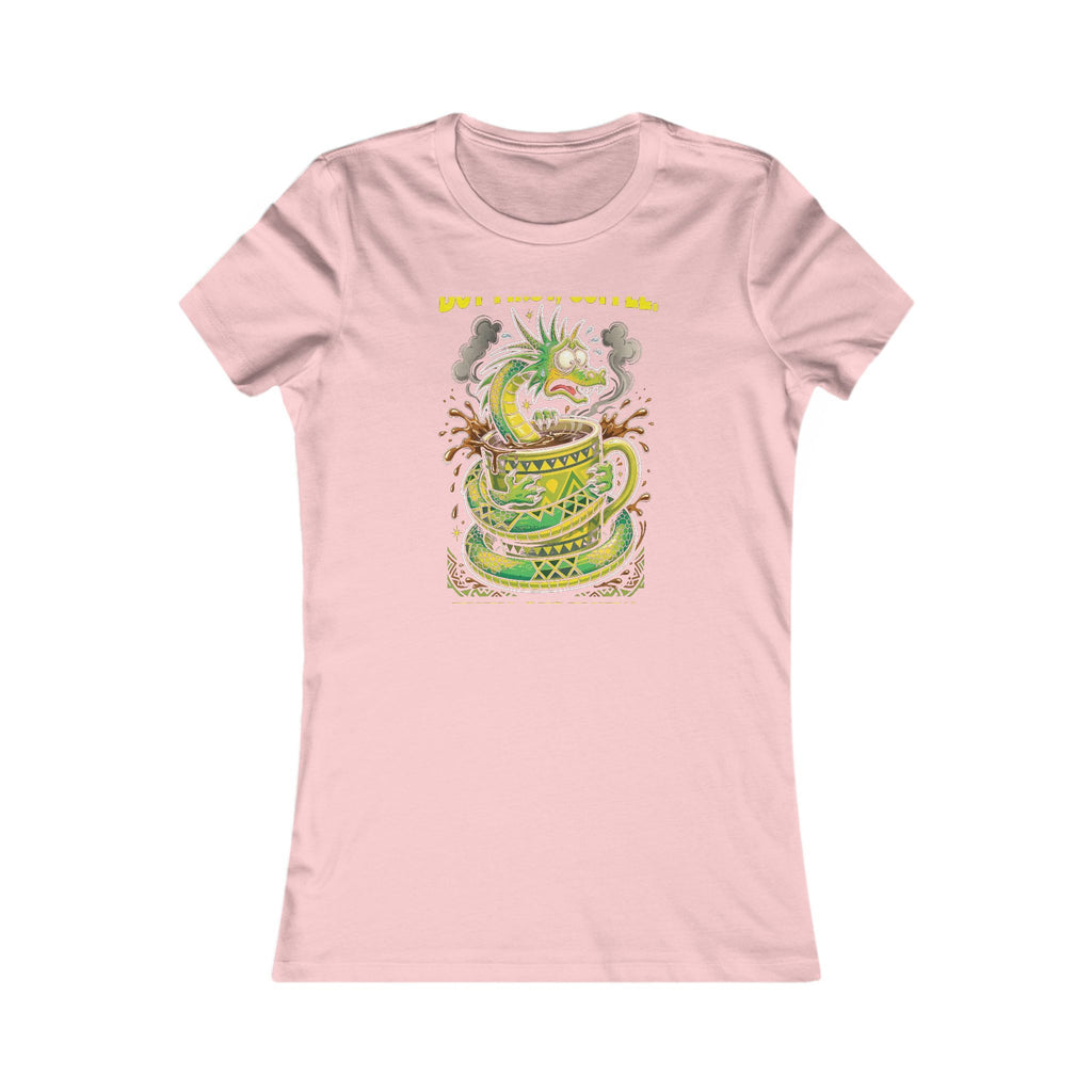 But First, Coffee. Then Serenity. — Dragon Tee - Women's Pink