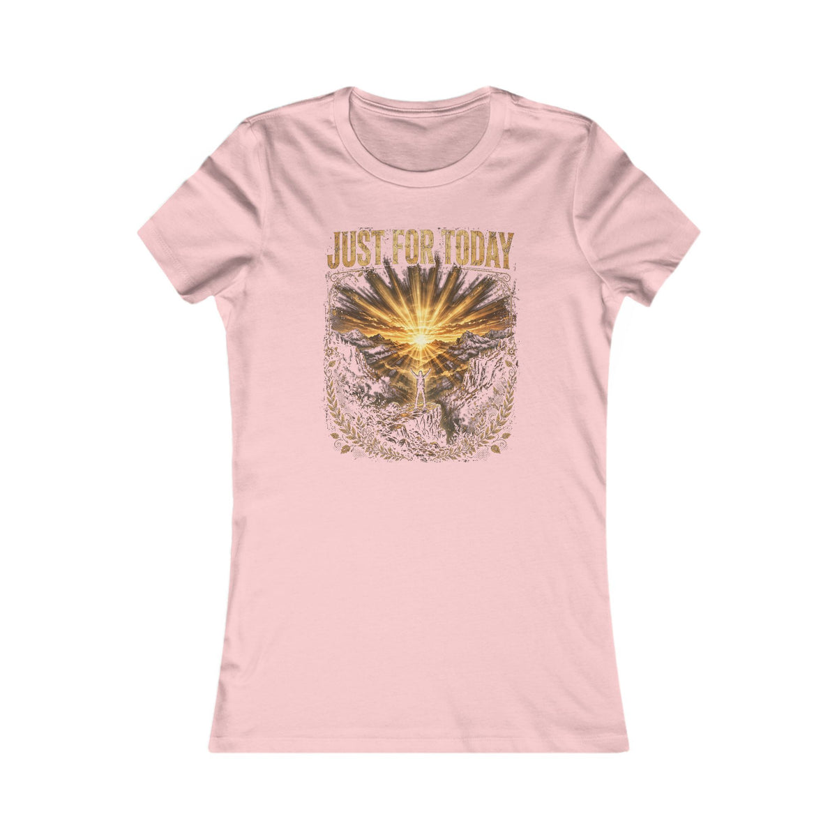 Just for Today — Sunrise Recovery Tee - Women's Pink